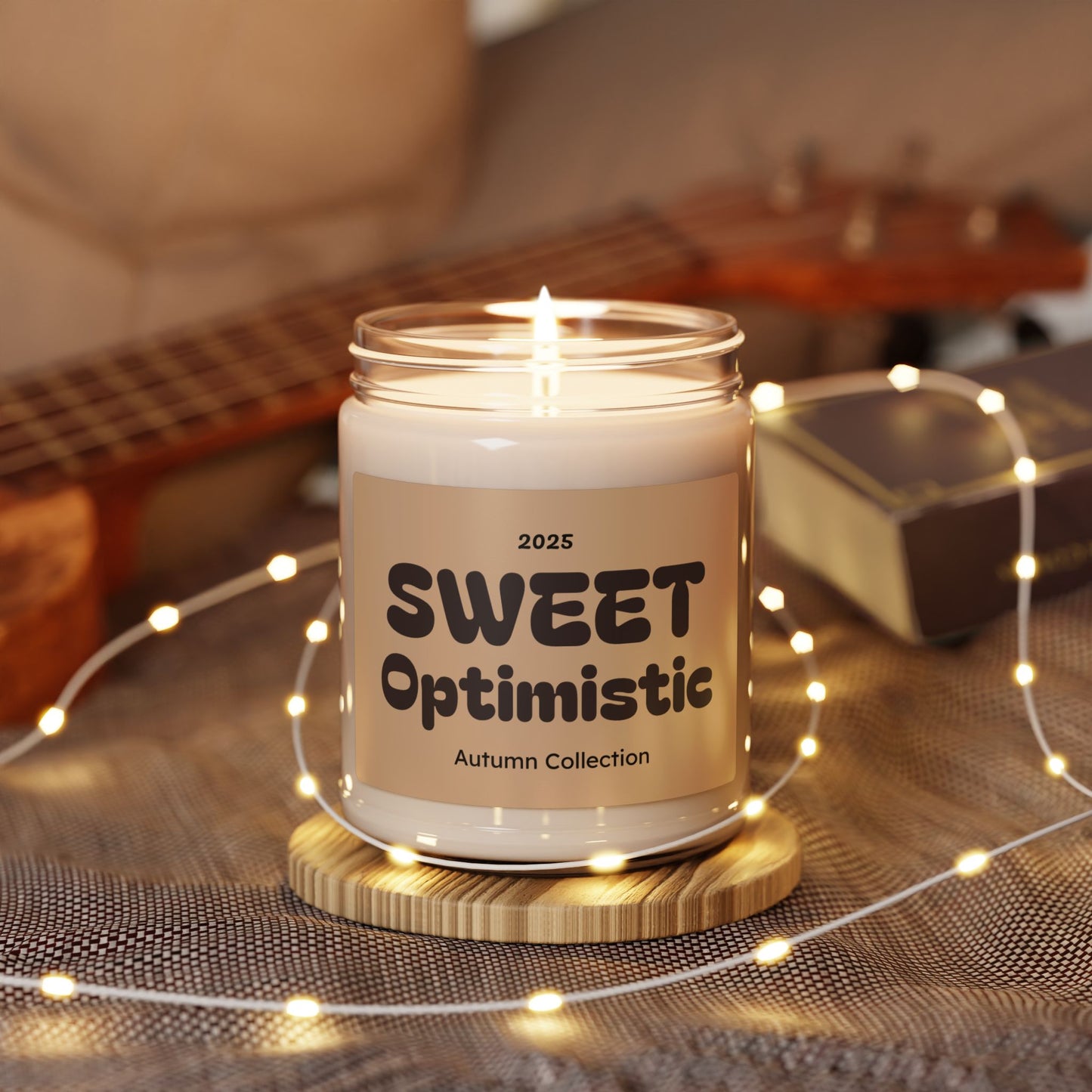 Sweet Optimistic Scented Candle, Fall Vibes, Cozy Gift for Friends, Relaxation, Home Decor, Autumn Collection Candle