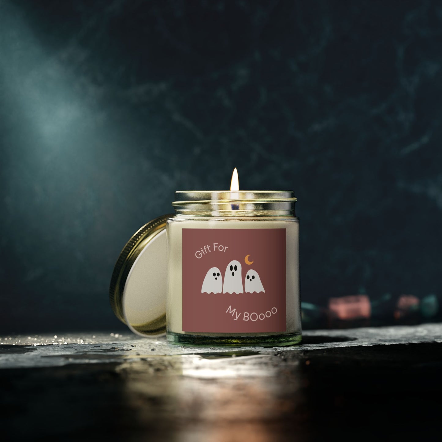 Ghostly Gift Scented Candles, Coconut Apricot Wax | Halloween Candles, Cozy Home Decor, Spooky Gifts, Fall Fragrance, Ghost Decor