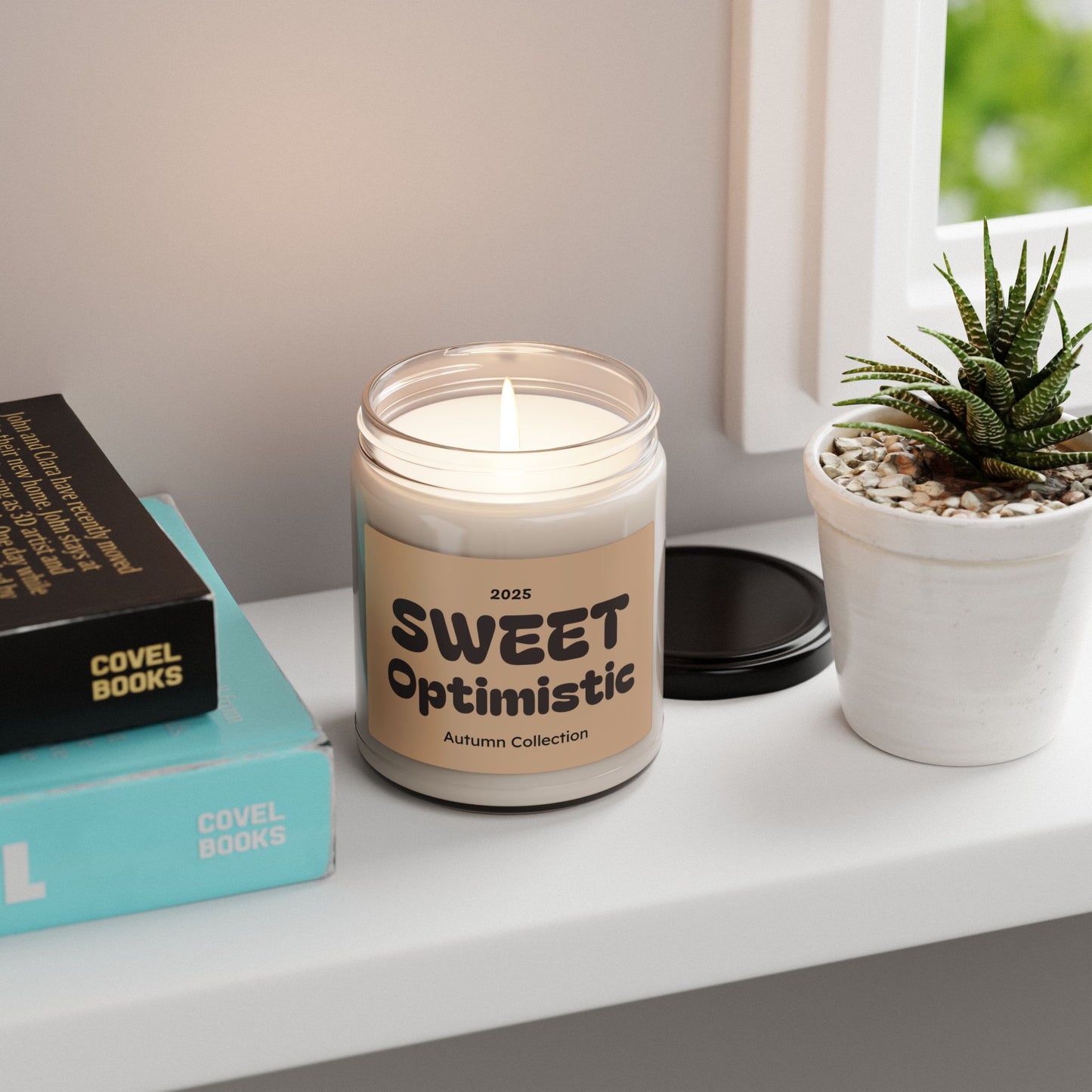 Sweet Optimistic Scented Candle, Fall Vibes, Cozy Gift for Friends, Relaxation, Home Decor, Autumn Collection Candle