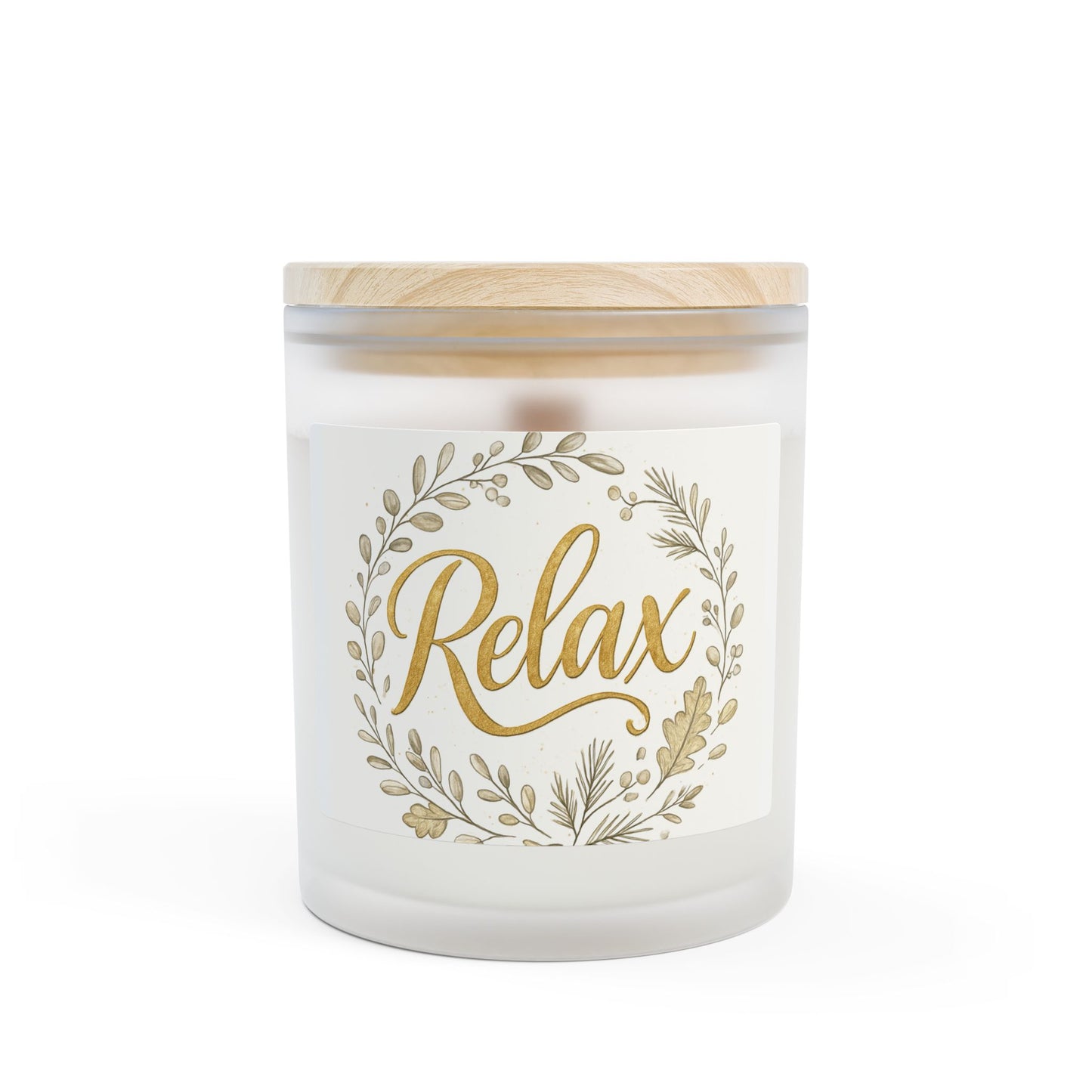 Relaxing Frosted Glass Candle - Aromatherapy Gift, Home Décor, Wellness Candle, Self-Care, Stress Relief, Mindfulness