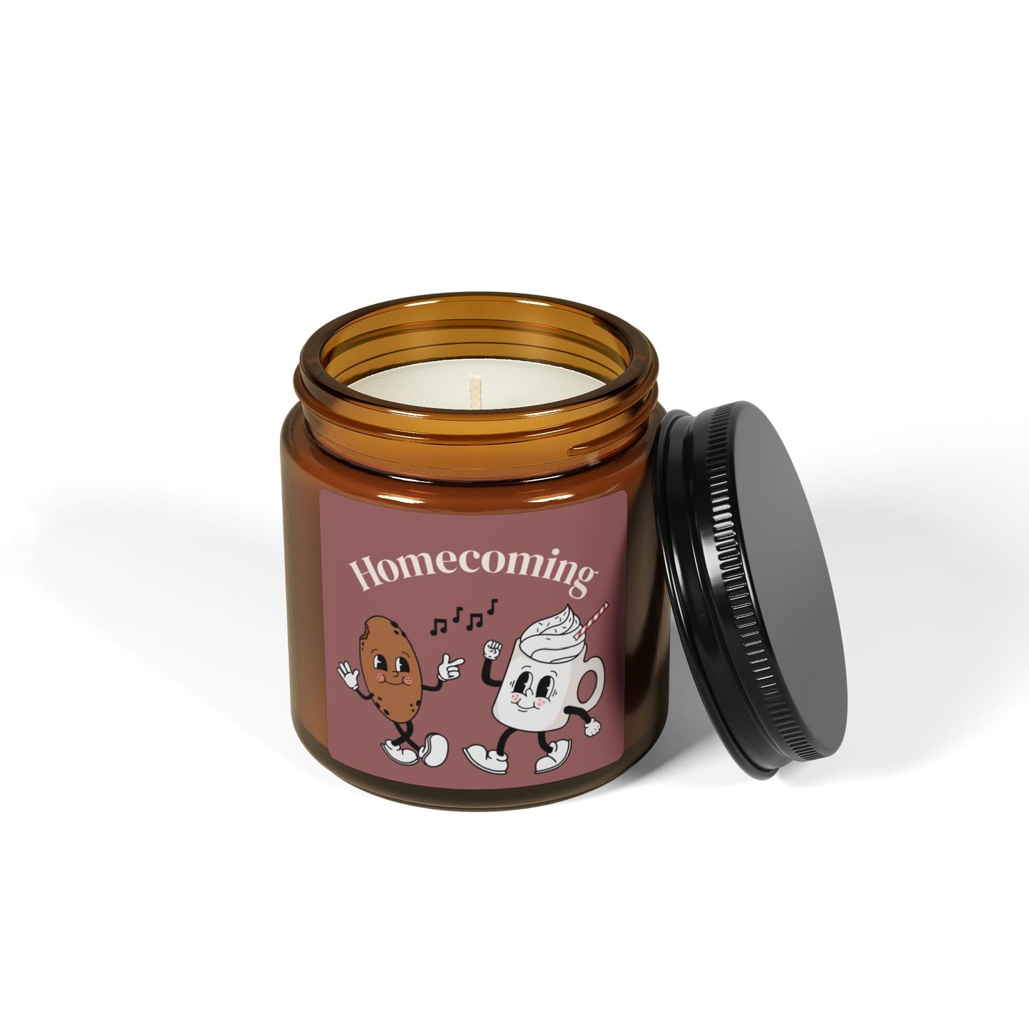 Homecoming Scented Soy Candle, Cozy Amber Jar, Relaxing Gift, Aromatherapy Decor, Home Fragrance for Gatherings