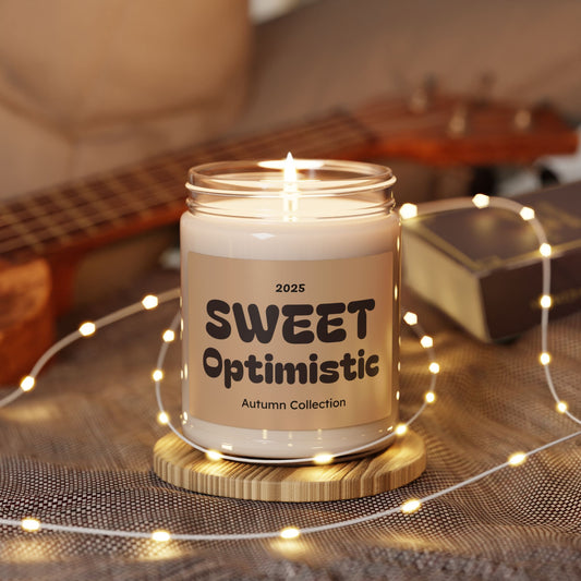 Sweet Optimistic Scented Candle, Fall Vibes, Cozy Gift for Friends, Relaxation, Home Decor, Autumn Collection Candle